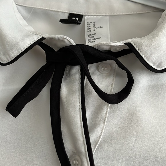 H&M bow shirt blouse - Picture 4 of 8